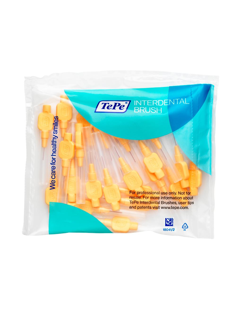 Межзубные ершики TePe  экстрамягкие Original x-soft Multipack. Размер 1 (0,45мм), светло-оранжевый 
