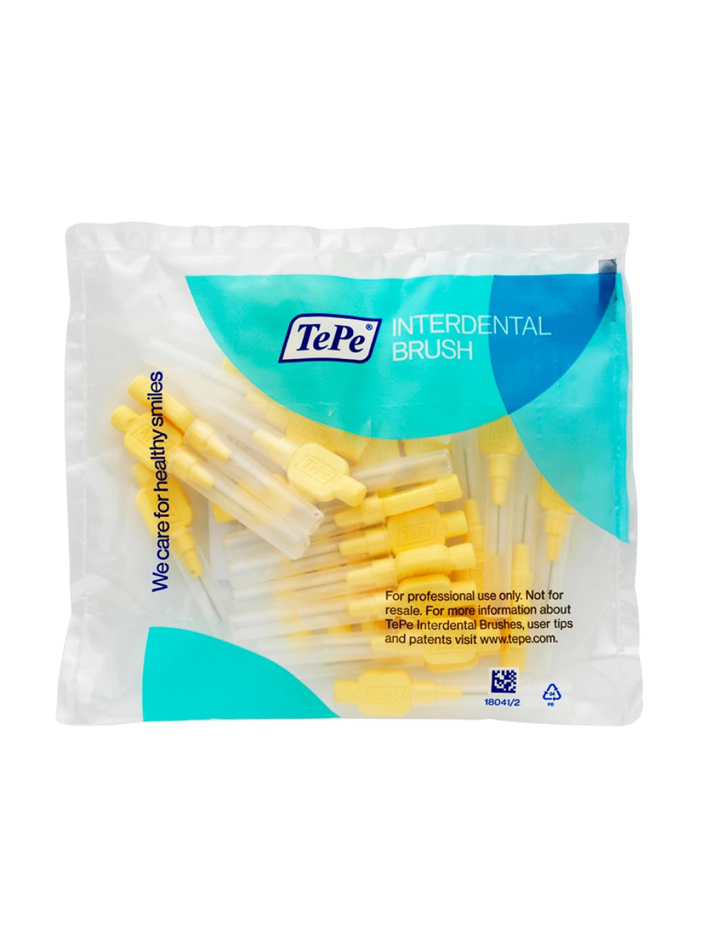 Межзубные ершики TePe  экстрамягкие Original x-soft Multipack. Размер 4 (0,7мм), светло-желтый 