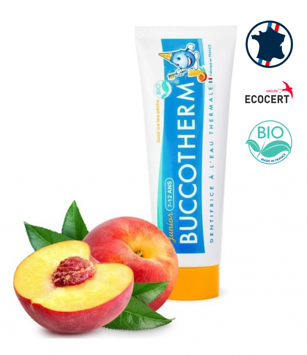 Детская зубная гель - паста BUCCOTHERM® со вкусом персикового чая, 7–12  лет 