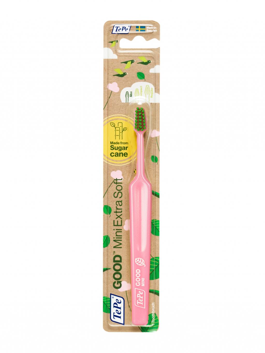 Детская зубная щетка экстрамягкая TePe GOOD™ Mini розовая 