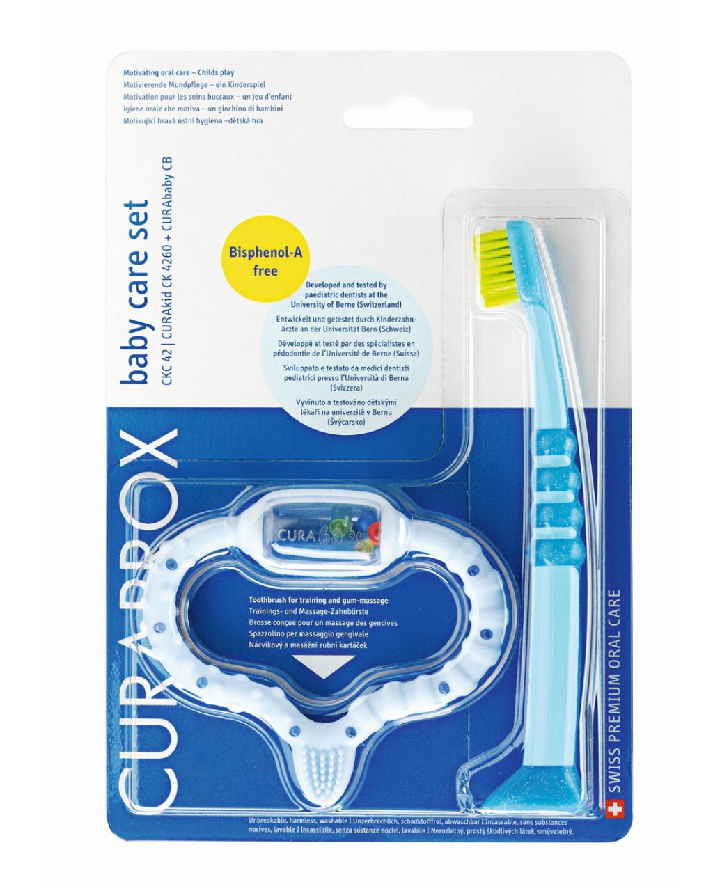 Стимулятор для прорезывания временных зубов + Детская зубная щетка 