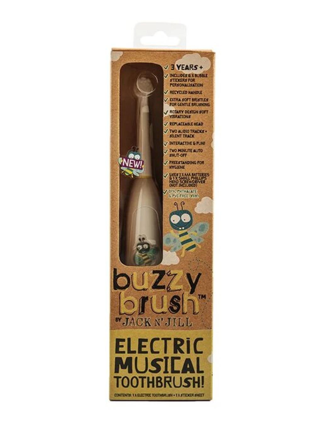 Электрическая музыкальная зубная щетка JACK`N`JILL BUZZY BRUSH