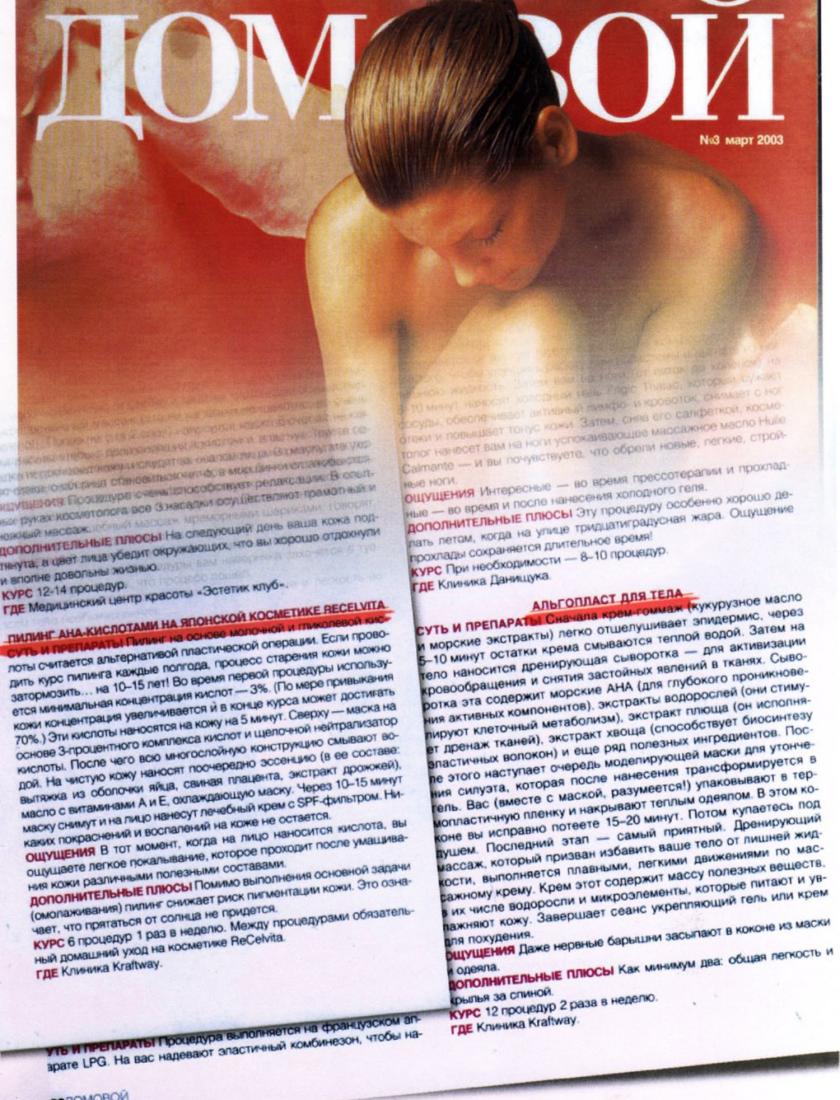 Японский пилинг AHA-кислотами Recelvita (Домовой, март 2003)