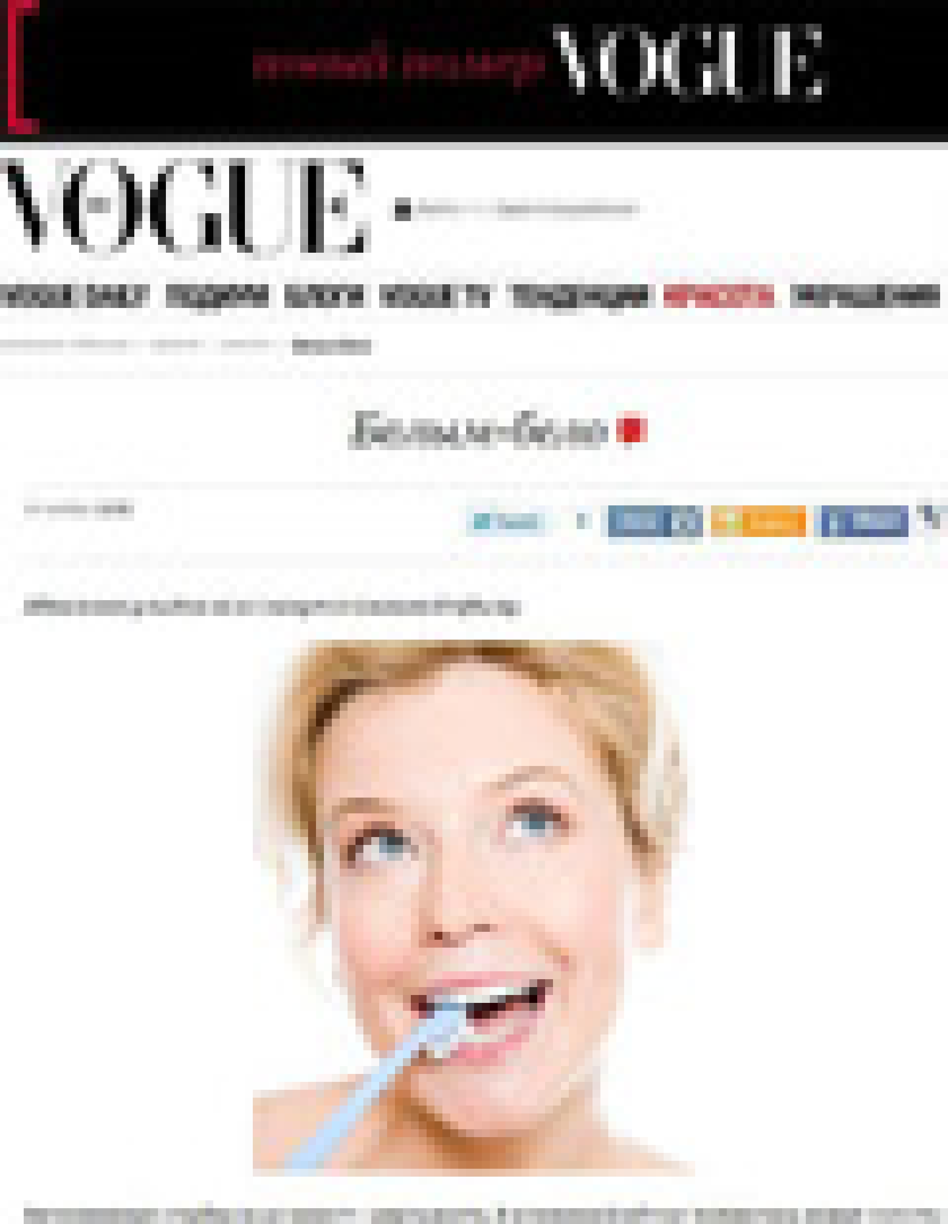 Экспресс-отбеливание зубов (Vogue.ru, ноябрь 2010)